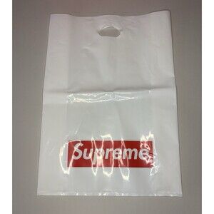 Supreme Large Plastic Shopping Bag Red Box Logo 16.5” x 23.5” 100% Authentic